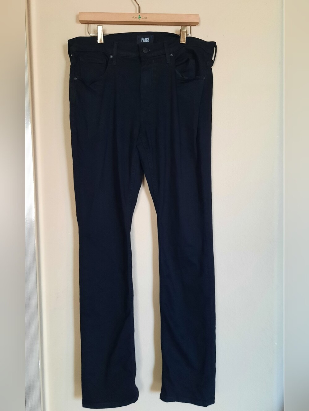 PAIGE Men's Navy Straight Jeans